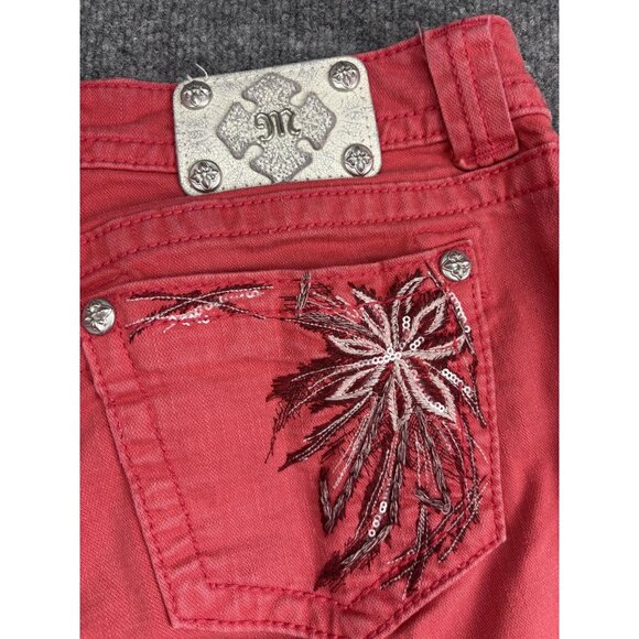 Miss Me Jeans Womens 31 Ruby Skinny Inseam 32 Embellished Pockets Sequins - Picture 8 of 9